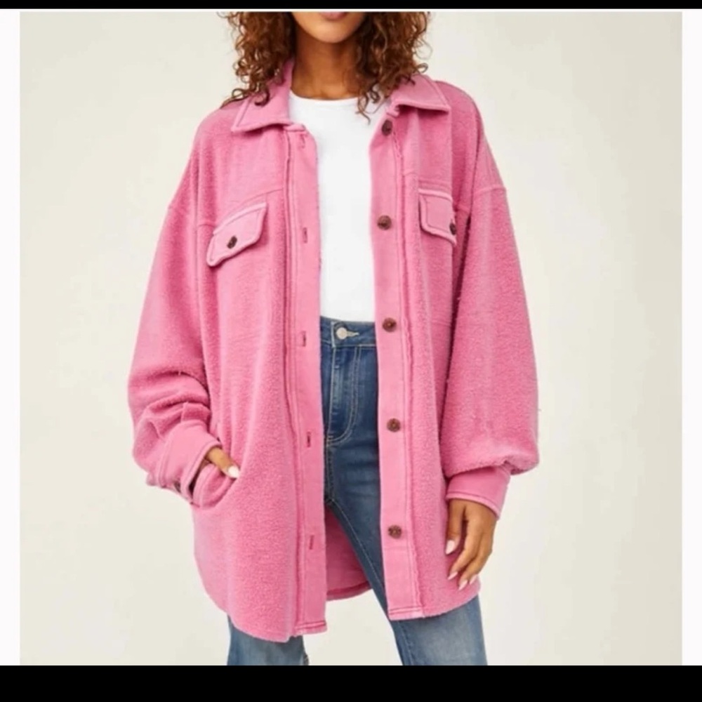 Free People Ruby Jacket in Envy Pink 
size Medium - Picture 5 of 12